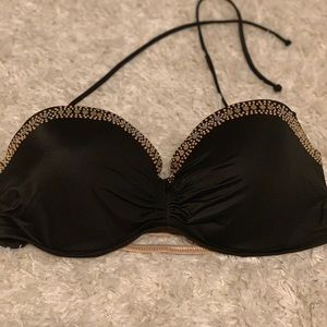 Victoria’s Secret Bikini Top. Black, Size 34DD